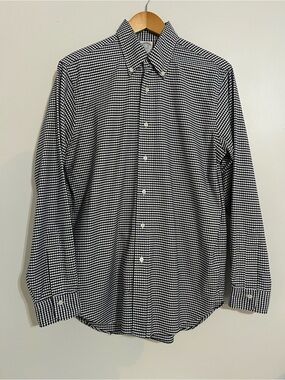 Brooks Brothers Blue and White Gingham Button-Down Shirt